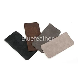 Men's PU Leather Monocolor Sunglasses Pouch