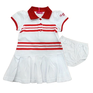 Simple style stripes baby casual clothes summer girl set dress