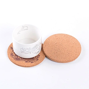 China manufacture blank sublimation cork coasters bulk square waterproofing cork coaster