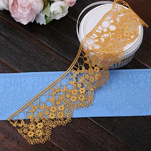new Fondant cake lace mat mold  silica baking cake lace edge decoration molds silicone pad