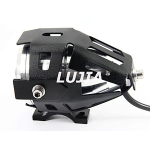 Motorcycle Headlights U7 Fog Light Spot Lamp 10W Black with high/low beam ,flashing/strobe
