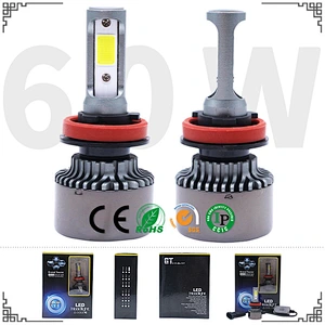 2017 Auto Parts Led Car Headlight H1 H3 H4 H7 H13 9007 9005 9006 GT 12v 24v 6000K Led Headlight Bulbs H11 80W 8000LM