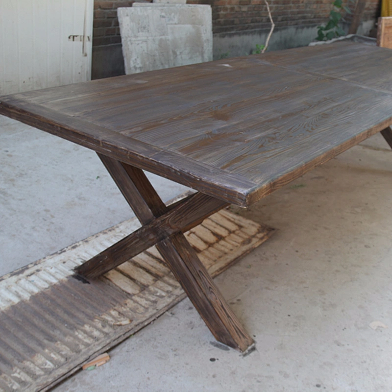 black finishes Chinese original dinning table reproduction X leg