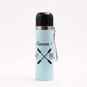 500 ml Cartoon Vacuum Cup Customized Logo Vacuum Flask Stainless Steel Travel Cup Hot Water Bottle for Students