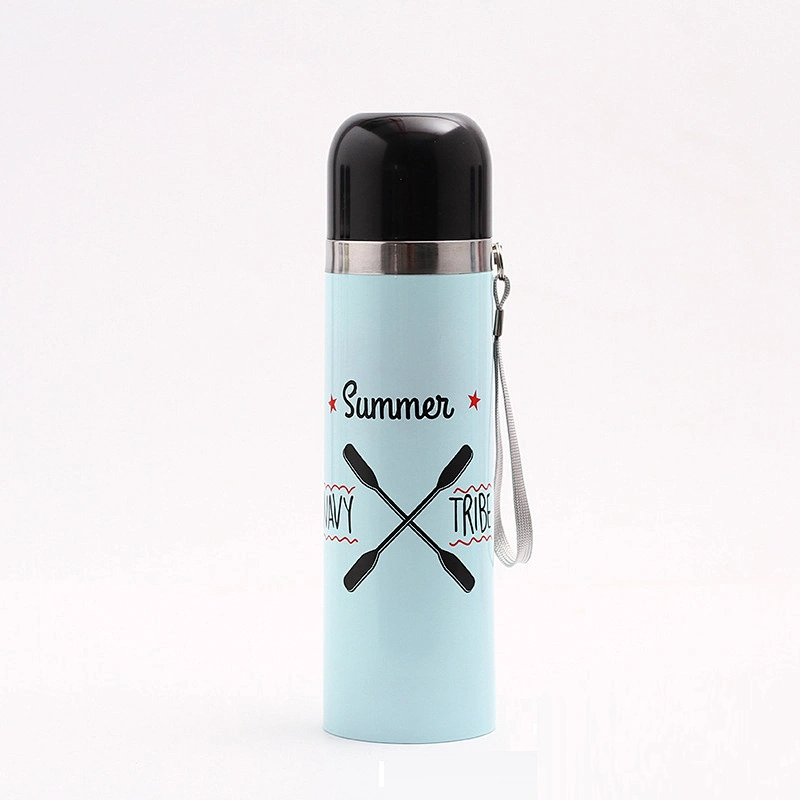 500 ml Cartoon Vacuum Cup Customized Logo Vacuum Flask Stainless Steel Travel Cup Hot Water Bottle for Students