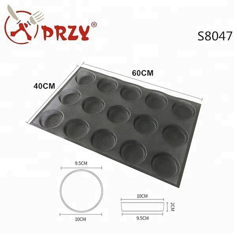 American style 400*60MM Silicone Baking Pan Bread Mold Burger bun Silicone Bakeware Cake Pan Molds