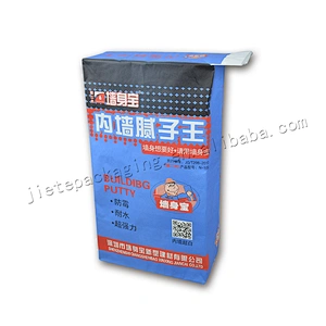 Industrial and building use 20kg multilayer kraft paper cement bag for tile adhesive,mortar,wall putty powder