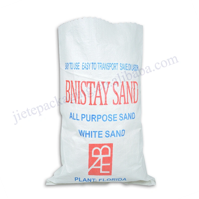 Customized strong white plastic pouch pp woven sand bag sack for flood,construction use