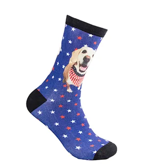 fashion 3D logo custom bamboo print sport socks