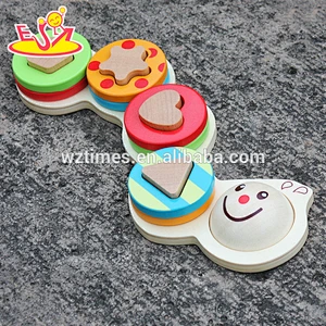 2018 Großhandel Cartoon Holzspielzeug Stapeln für Babys neues Design Holzspielzeug Stapeln für Babys W13D128