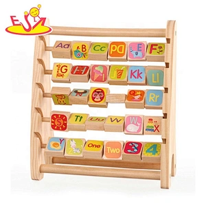 New hottest educational wooden letter abacus toy for kids W12A036