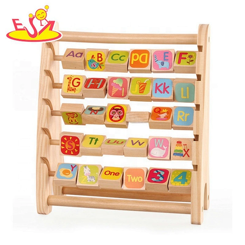 New hottest educational wooden letter abacus toy for kids W12A036