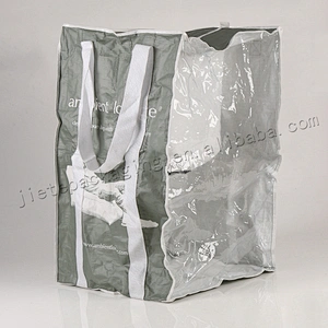 Customzied silver plastic stand up pp woven beer bag for shopping,market,frozen