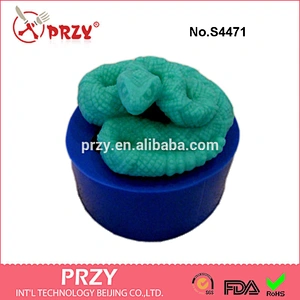 3d snake silicone soap mold snake mold for soap silicone animal soap mold