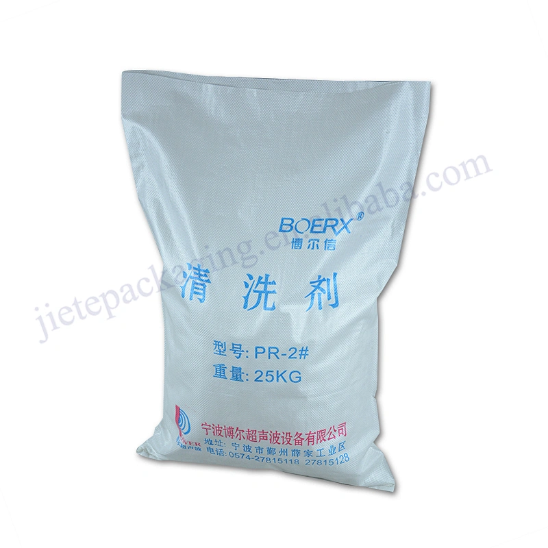 Customized white plastic detergent packaging bag for washing powder and soap
