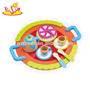 Wholesale best selling wooden cutting food toy high quality kids wooden cutting food toy W10B060