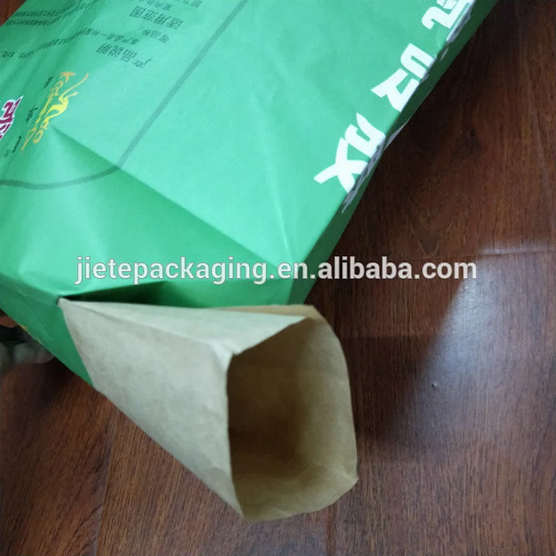 Customized design 20kg stand up multilayer kraft paper cement bag/sacks for chemical,mortar,cement,tile adhesive