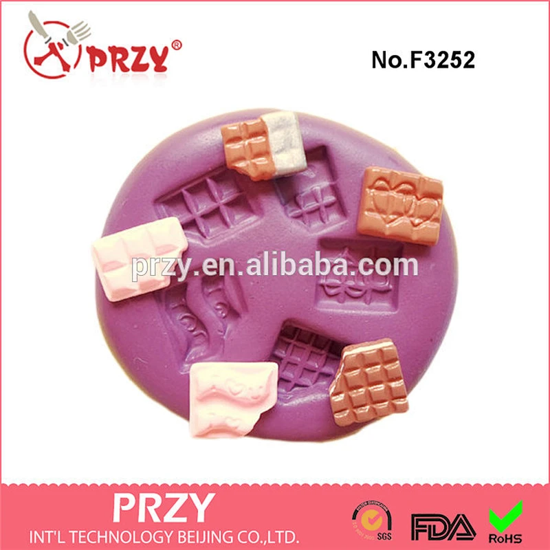 10mm Mini Chocolate Flexible Silicone Molds Kawaii Sweets Resin Fimo Polymer Clay Wax Fondant