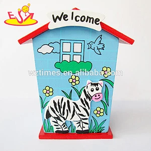 wholesale new design wooden money saving box for kids cute wooden money saving box for kids W02A028