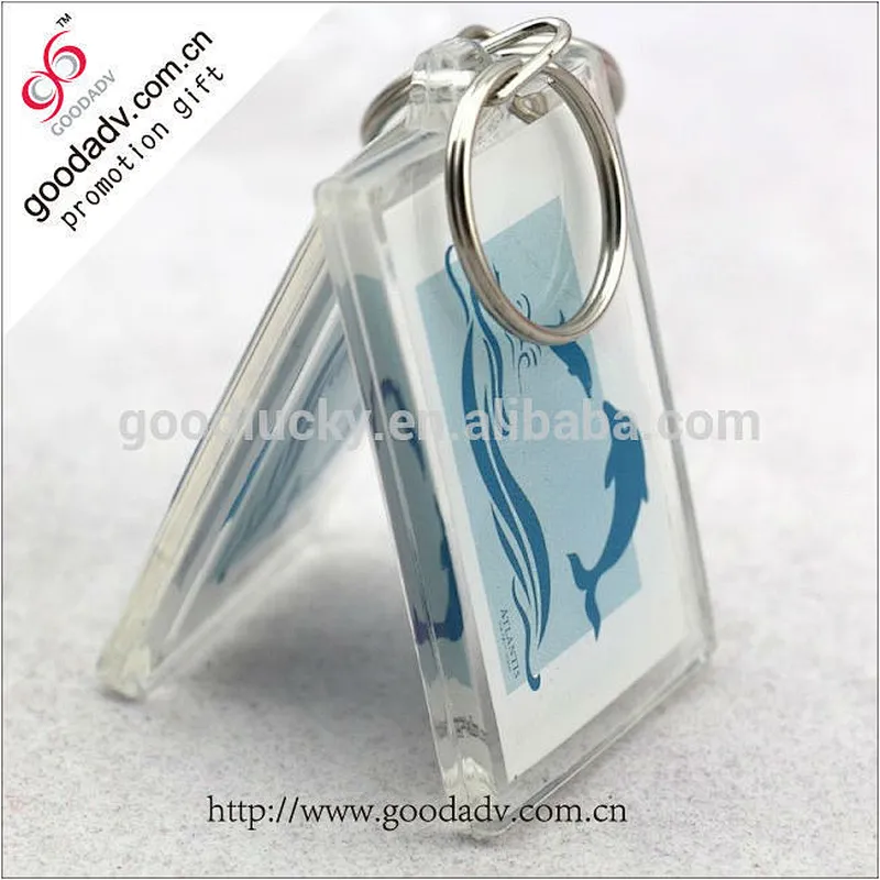 Customized blank transparent can insert pictures blank acrylic key chains