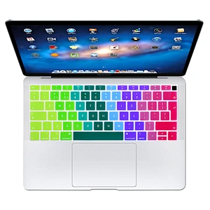 Silicone gradient color film English Keyboard Cover Skin Protector Film For Mabook Air 13