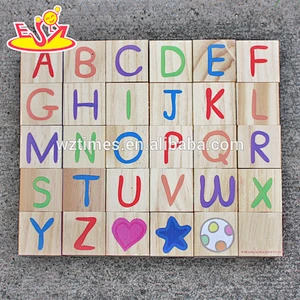 wholesale kids wooden puzzle blocks for educational W13A109