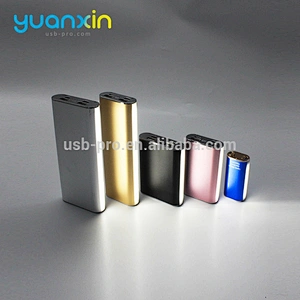 8000mAh Color Silver Red Blue Green Material Metal With LED lights Power Bank