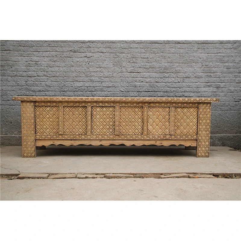 2017 Chinese carving Xinjiang antique TV cabinet sideboard
