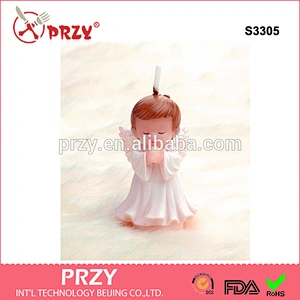 S3305 3D pray angel boy and girl silicone handmade soap molds angel silicone candle molds