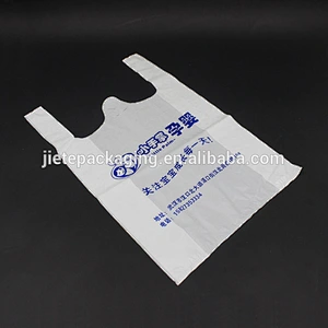 Custom logo design printing T-shirt PE plastic shopping bag