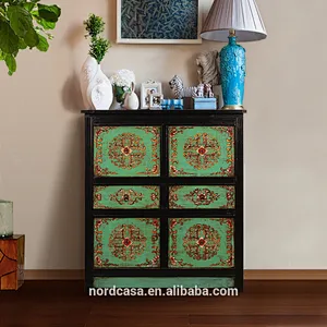 Chinese Antique furniture solid wood painted sideboard cabinet