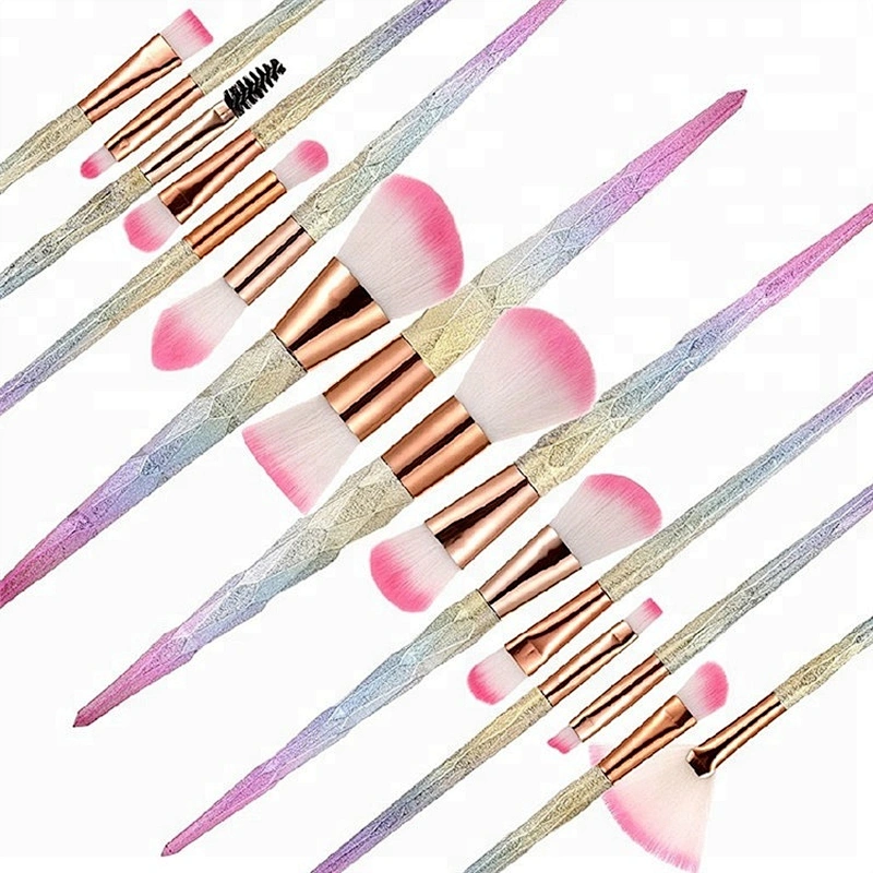 Customized High Quality Your Own Brand Diamond Rainbow Eye 16pcs Private Label Makeup Brush Set Professional