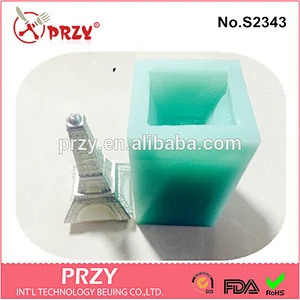 2343 PRZY handmade Eiffel Tower silicone candle mold