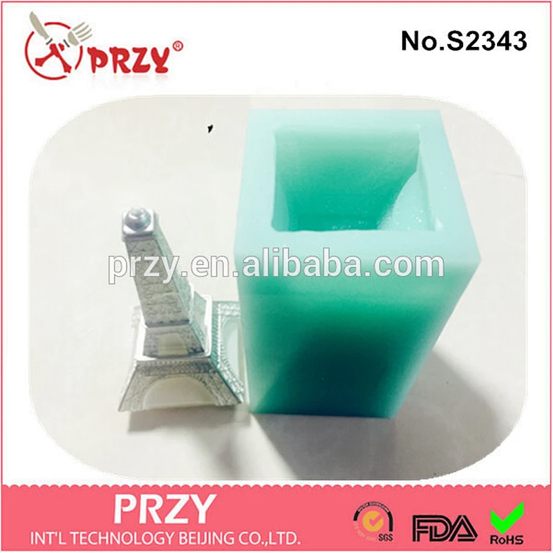 2343 PRZY handmade Eiffel Tower silicone candle mold