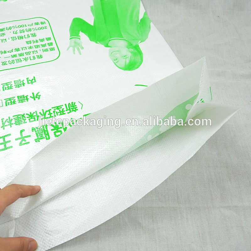 Laminated polypropylene pp material cement, sand, putty, washing cleaning powder bag 25kg 50kg in China