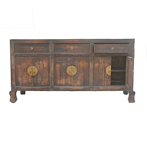 beijing chinese antique wood sideboard, vintage industrial furniture