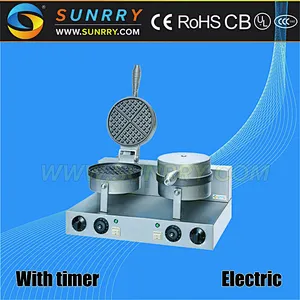 Hot sale electric double head egg waffle maker cake pop making machine