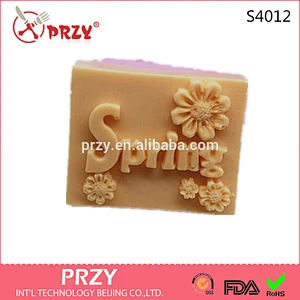 S4012 sqaure shaped silicone soap mold spring soap mold