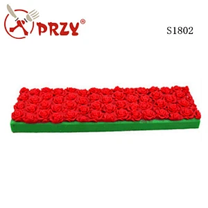 S1802 PRZY new wholesale rose loaf handmade silicone soap mold