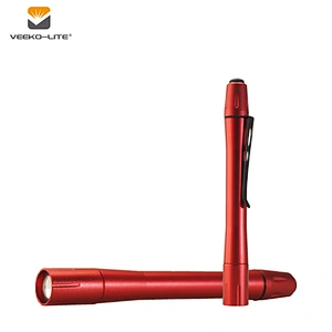 2018 Hot selling light 1SMD LED 2AAA Battery Aluminium Torch Pen light Mini red flashlight