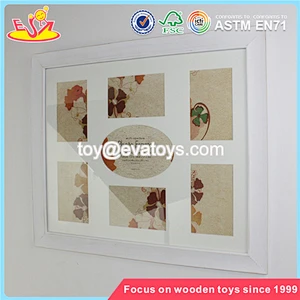 Wholesale beautiful wooden white photo frame home decoration best wooden white photo frame W09A027
