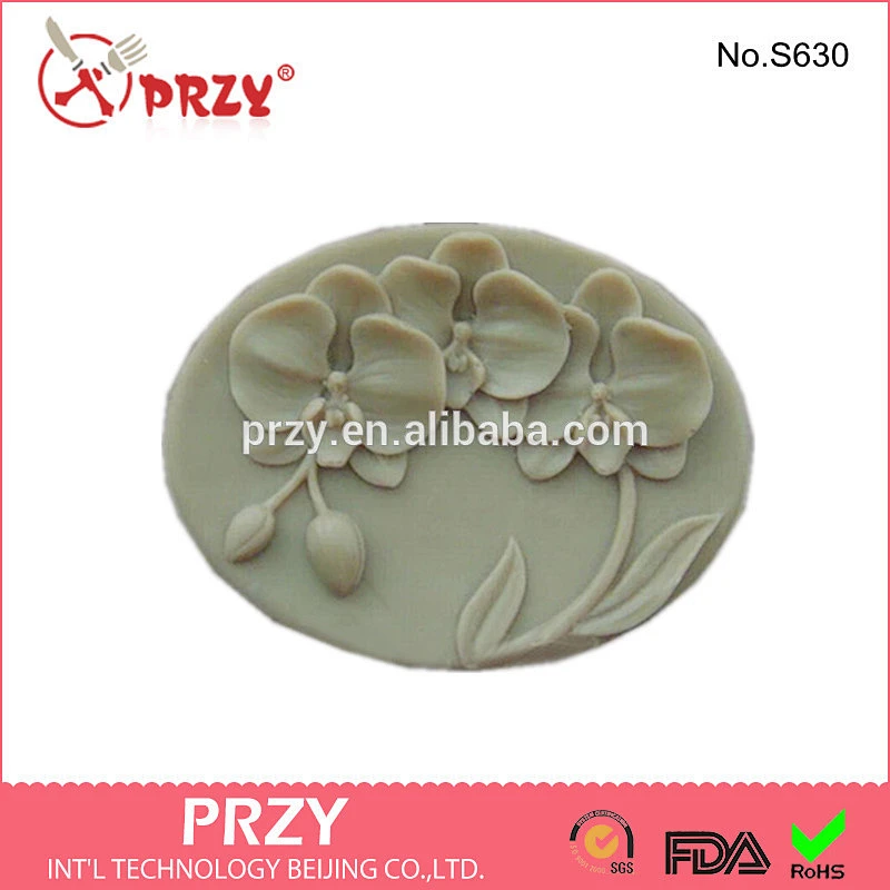 S630 PRZY Decorative silicone artificial flower soap molds