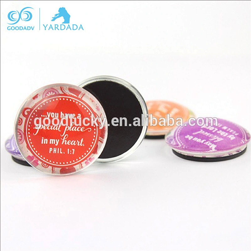 Wholesale Rectangle Custom Printed Design Pattern Crystal Glass Fridge Magnet