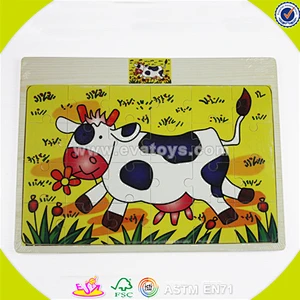 wholesale best quality kids wooden puzzle toy top sale wooden kids puzzle toy teaching aid jigsaw W14C046