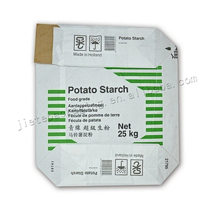 Customized design printing Multilayer kraft paper white kraft paper wheat bread flour packaging bags/sack 25kg