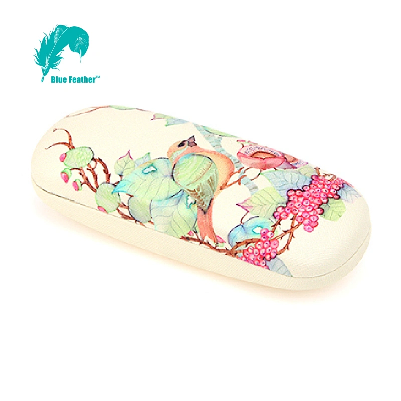 Floral Bird Decorative Hard Eyeglass Case for Daily Use
