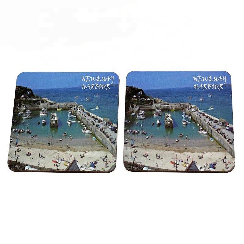 4MM thickness square mdf coaster set with custom design
