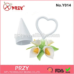 Eco-friendly Y014 food grade common callalily cake decorating tools