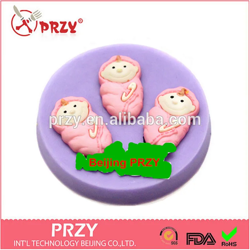 2015 hotsale sugarcraft fondant baby silicone molds for cake decorating