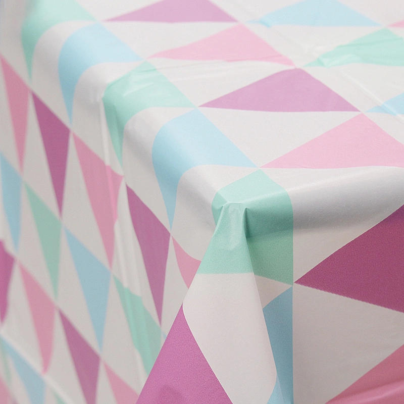 Cheap Custom Single layer pe printed rectangular Tablecloth ordinary table Cover